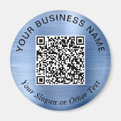 Geschäfts-QR-Code Promotional Blau Magnet (Vorne)