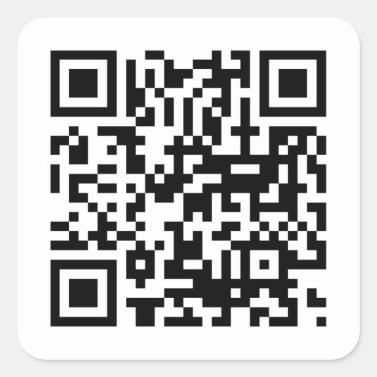 Geschäfts-QR-Code Quadratischer Aufkleber (Vorderseite)