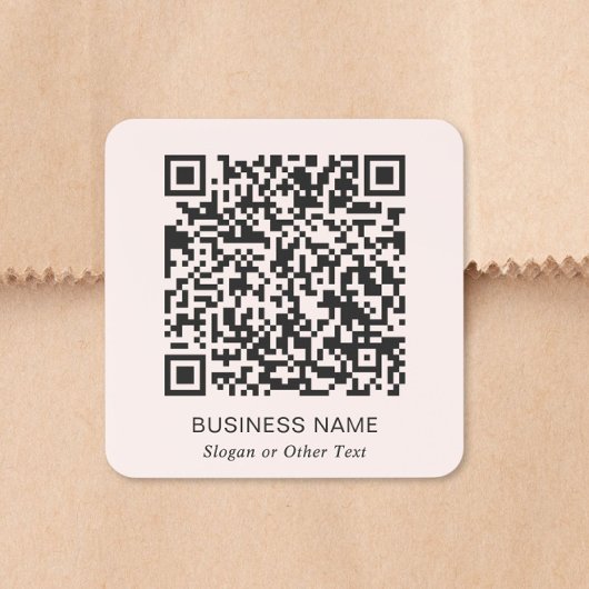 Geschäfts-QR-Code Rosa Quadratischer Aufkleber