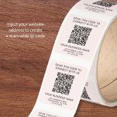 Geschäfts-QR-Code Rosa Quadratischer Aufkleber