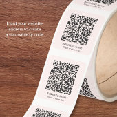 Geschäfts-QR-Code Rosa Quadratischer Aufkleber