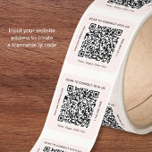 Geschäfts-QR-Code Rosa Quadratischer Aufkleber