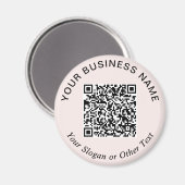 Geschäfts-QR-Code Rosa Werbeartikel Magnet (Vorderseite/Rückseite)