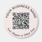 Geschäfts-QR-Code Rosa Werbeartikel Magnet (Vorne)