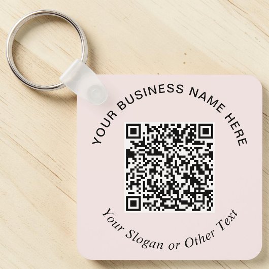 Geschäfts-QR-Code Rosa Werbeartikel Schlüsselanhänger