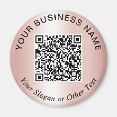 Geschäfts-QR-Code Rose Gold Werbeartikel Magnet (Vorne)