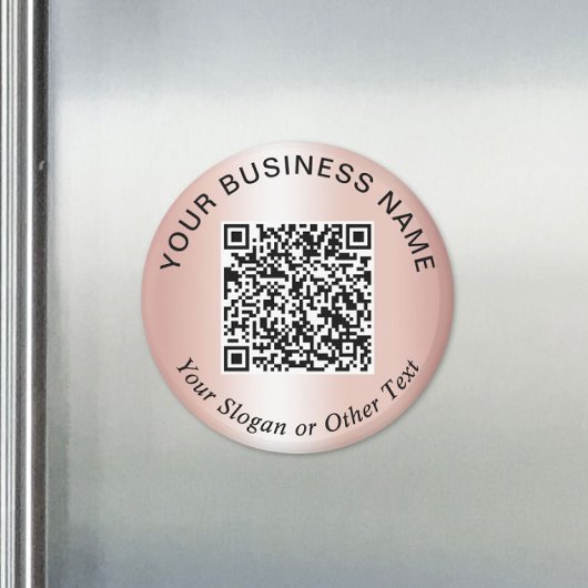 Geschäfts-QR-Code Rose Gold Werbeartikel Magnet