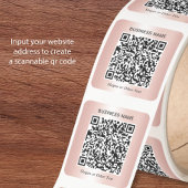 Geschäfts-QR-Code Roségold Quadratischer Aufkleber