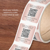 Geschäfts-QR-Code Roségold Quadratischer Aufkleber