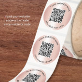 Geschäfts-QR-Code Roségold Runder Aufkleber