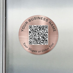 Geschäfts-QR-Code Roségold Werbeartikel Magnet