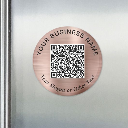 Geschäfts-QR-Code Roségold Werbeartikel Magnet