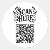 Geschäfts-QR-Code Runder Aufkleber (Vorderseite)