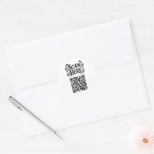 Geschäfts-QR-Code Runder Aufkleber (Umschlag)