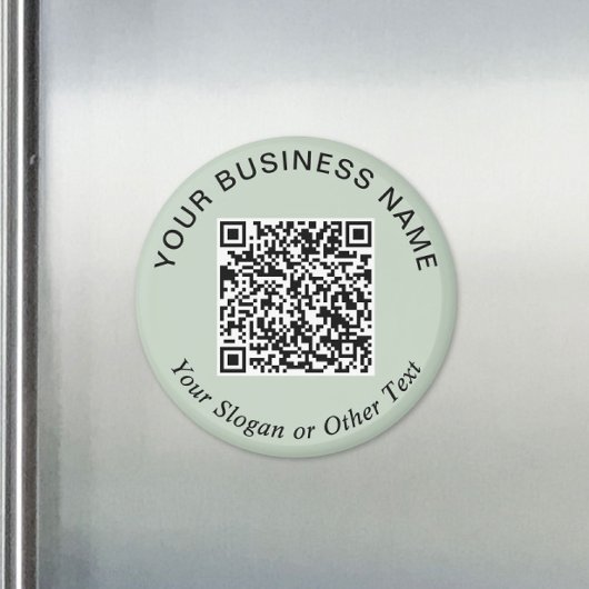Geschäfts-QR-Code Sage Green Werbeartikel Magnet