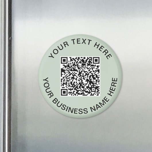 Geschäfts-QR-Code Sage Green Werbeartikel Magnet
