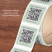 Geschäfts-QR-Code Sage Grün Quadratischer Aufkleber