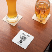 Geschäfts-QR-Code Scan mich einfach Rechteckiger Pappuntersetzer