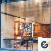 Geschäfts-QR-Code Scan mich Fensteraufkleber (Café-Fenster)