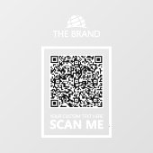 Geschäfts-QR-Code Scan mich Fensteraufkleber (Blatt)