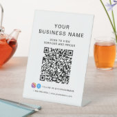 Geschäfts-QR-Code-Scan zum Verbinden Sockelschild (In Situ)