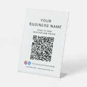 Geschäfts-QR-Code-Scan zum Verbinden Sockelschild (Vorderseite)