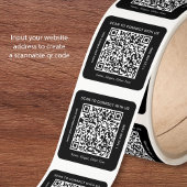 Geschäfts-QR-Code Schwarz Quadratischer Aufkleber