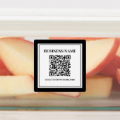 Geschäfts-QR-Code | Schwarz & Weiß Etiketten (Befestigt)
