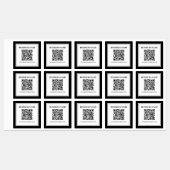 Geschäfts-QR-Code | Schwarz & Weiß Etiketten (Blatt)