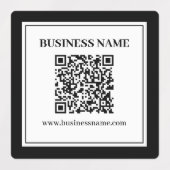 Geschäfts-QR-Code | Schwarz & Weiß Etiketten (Design 2)
