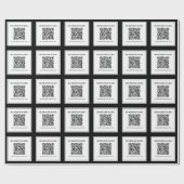 Geschäfts-QR-Code | Schwarz & Weiß Geschenkpapier (Flach)