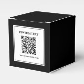 Geschäfts-QR-Code | Schwarz & Weiß Geschenkschachtel (Vorderseite)