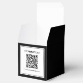 Geschäfts-QR-Code | Schwarz & Weiß Geschenkschachtel (Geöffnet)
