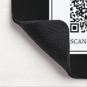 Geschäfts-QR-Code | Schwarz & Weiß Mousepad (Ecke)
