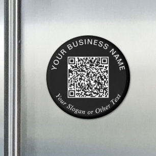 Geschäfts-QR-Code Schwarz Werbeartikel Magnet
