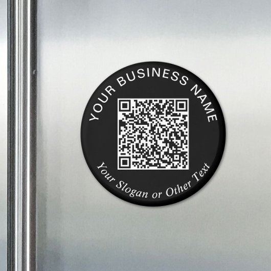 Geschäfts-QR-Code Schwarz Werbeartikel Magnet