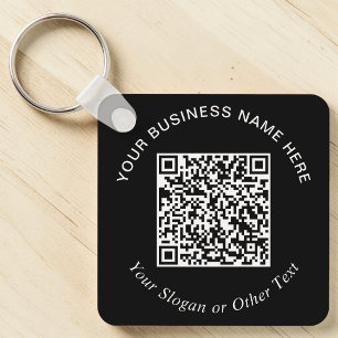 Geschäfts-QR-Code Schwarz Werbeartikel Schlüsselanhänger