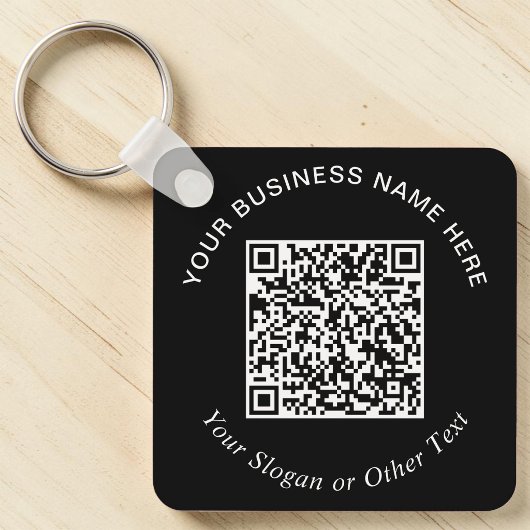 Geschäfts-QR-Code Schwarz Werbeartikel Schlüsselanhänger