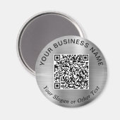 Geschäfts-QR-Code Silber-Promotion Magnet (Vorderseite/Rückseite)