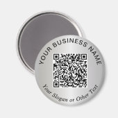 Geschäfts-QR-Code Silber-Promotion Magnet (Vorderseite/Rückseite)
