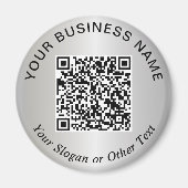 Geschäfts-QR-Code Silber-Promotion Magnet (Vorne)