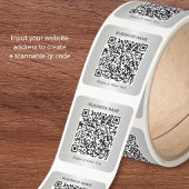 Geschäfts-QR-Code Silber Quadratischer Aufkleber