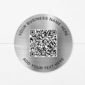 Geschäfts-QR-Code Silber Runder Aufkleber