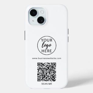 Geschäfts-QR-Code und Firmenlogo Case-Mate iPhone Hülle
