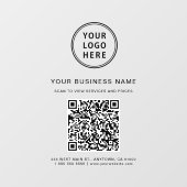 Geschäfts-QR-Code und Logo Fensteraufkleber (Blatt)