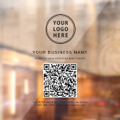 Geschäfts-QR-Code und Logo Fensteraufkleber (Blatt 2)