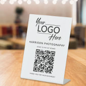Geschäfts-QR-Code und Logo Sockelschild