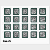 Geschäfts-QR-Code und moderne benutzerdefinierte W Quadratischer Aufkleber (Blatt)