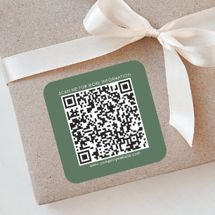 Geschäfts-QR-Code und Unternehmenswebsite in jeder Quadratischer Aufkleber