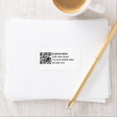 Geschäfts-QR-Code-Website-Rücksendeadresse Weiß Adressaufkleber (Insitu)